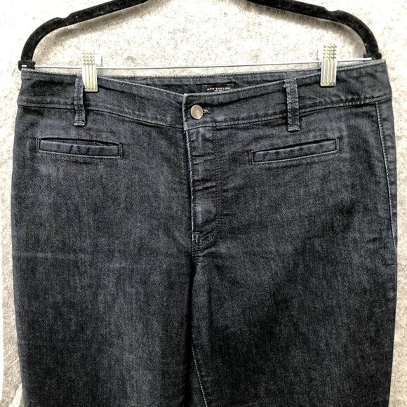 Ann Taylor Trouser Jeans Womens Size 8 Bootcut Flare Dark Wash Blue Mid Rise - Picture 3 of 10